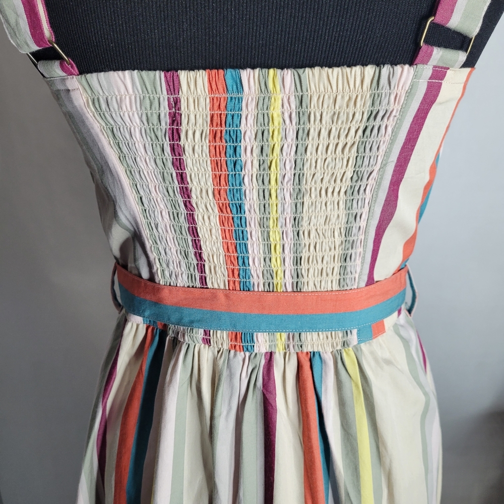 Harlow & Rose Beige Striped Halter Dress Size S - Picture 5 of 7